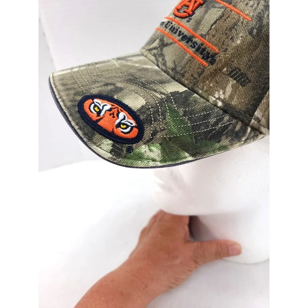 Auburn Tigers Hat Camo Green The Game Strap Back Mens Embroidered NCAA Football